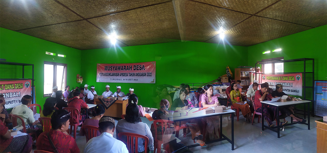 Musyawarah Desa Pertanggungjawaban APBDES Desa Tamanbali Tahun 2022